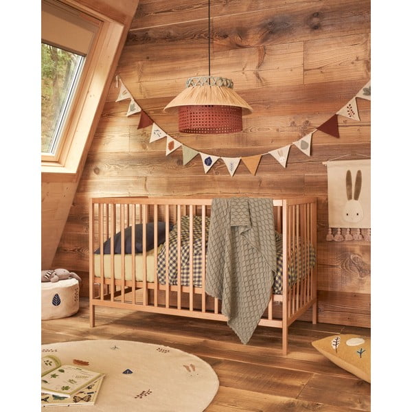 Bela otroška posteljica iz masivne bukve 60x120 cm Shantal – Kave Home-image-1