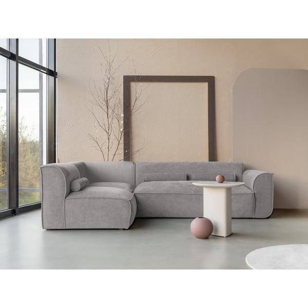 Svetlo siva kotna sedežna garnitura (levi kot) Flex Felix – Miuform-image-1