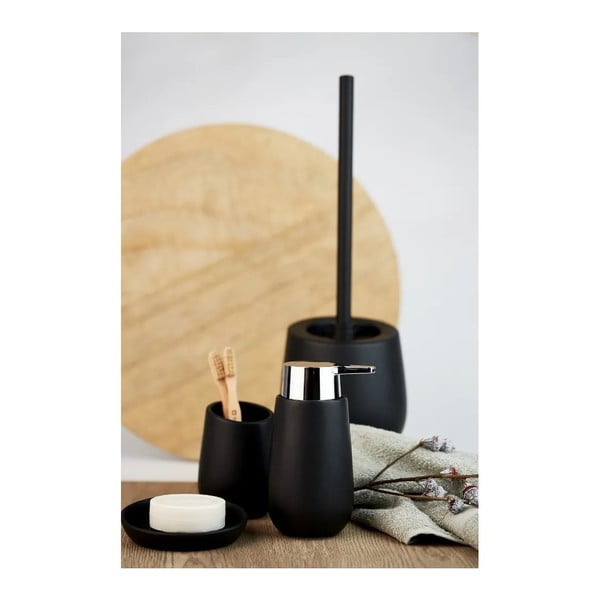 Mat črn keramičen komplet pripomočkov za kopalnico Badi – Wenko-image-1