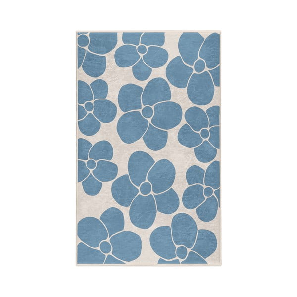 Modra pralna preproga 160x230 cm Blue Meadow – Mila Home