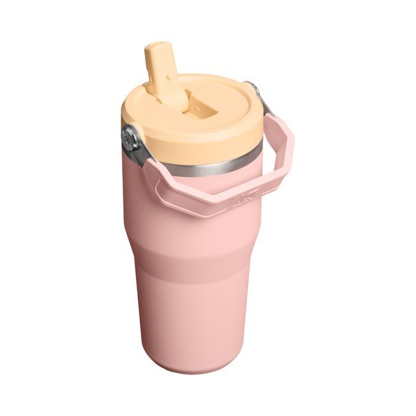 Breskova termovka iz nerjavečega jekla 600 ml IceFlow™ Flip Straw 2.0 Tumbler Peach Rose – Stanley-image-1