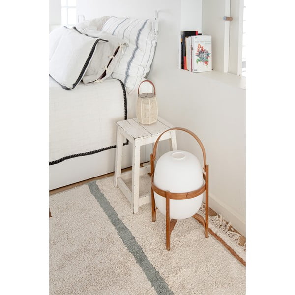 Modra/kremno bela pralna ročno tkana bombažna preproga 140x200 cm Lanes Vintage Blue – Lorena Canals-image-3