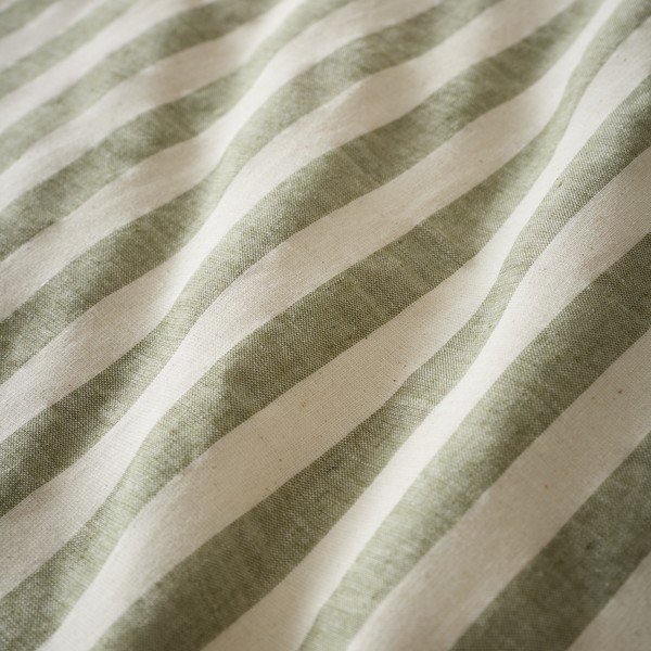 Zelena enojna posteljnina 135x200 cm Cotton Rich Woven Stripe – Pineapple Elephant-image-4