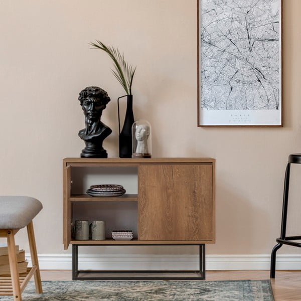 Omarica v orehovem dekorju v naravni barvi 90x72 cm Rodez – Kalune Design-image-3