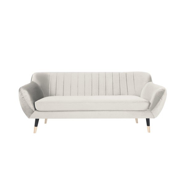 Krem kavč s črnimi nogami Mazzini Sofas Benito, 188 cm