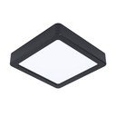 Črna LED stropna svetilka 16x16 cm FUEVA 5 – EGLO