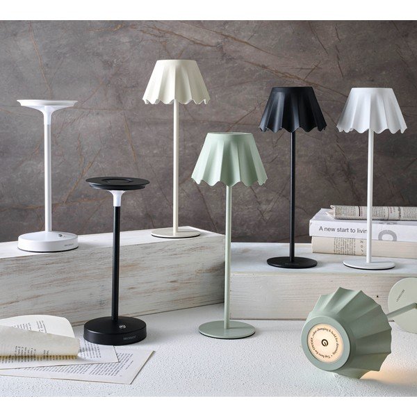 Svetlo zelena kovinska LED zatemnitvena namizna svetilka (višina 36 cm) – Brandani-image-1