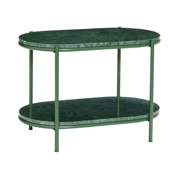 Temno zelena marmorna mizica 34x58 cm Nusa – Hübsch