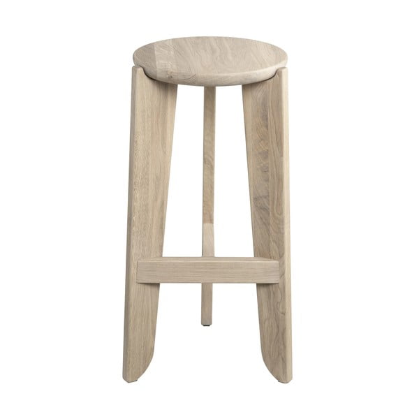 Barsko stol iz masivnega hrasta v naravni barvi (višina sedeža 75 cm) Eli – Blomus