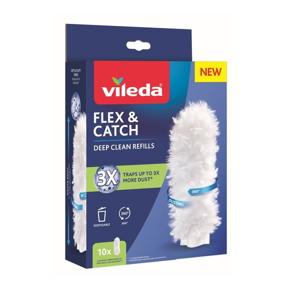 Rezervne krpe za prah v kompletu 10 ks Flex&Catch – Vileda