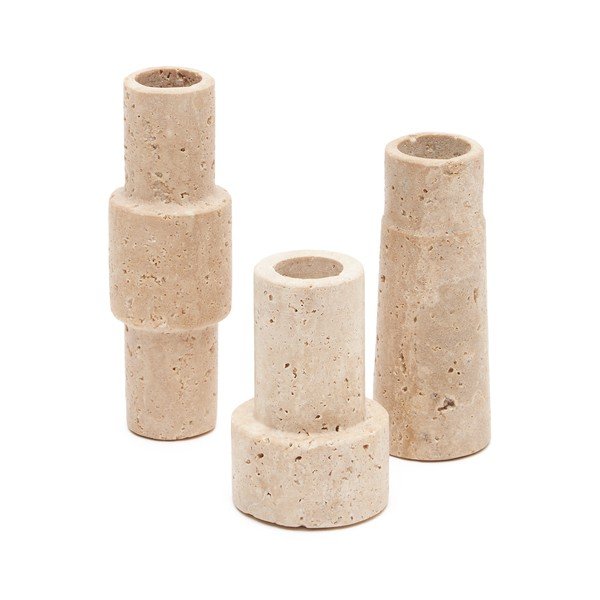 Kamniti svečniki v kompletu 3 ks Majid – Kave Home