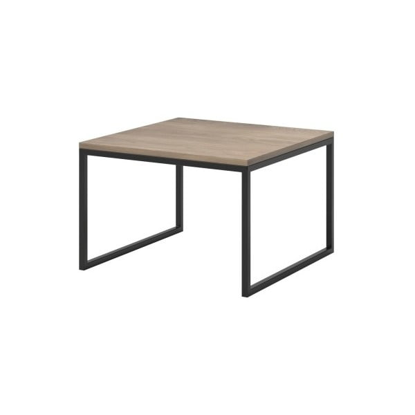 Bež kavna mizica s črnimi nogami MESONICA Eco, 60 x 40 cm