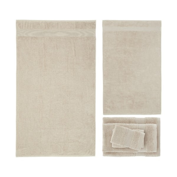 Bež frotirni bombažni komplet brisač 6 ks Anti-Bacterial – Catherine Lansfield-image-2