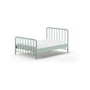Zelena kovinska postelja z letvenim dnom 140x200 cm BRONXX – Vipack
