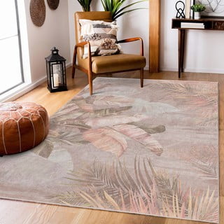 Bež pralen tekač 80x200 cm Dusty Leaves – Mila Home