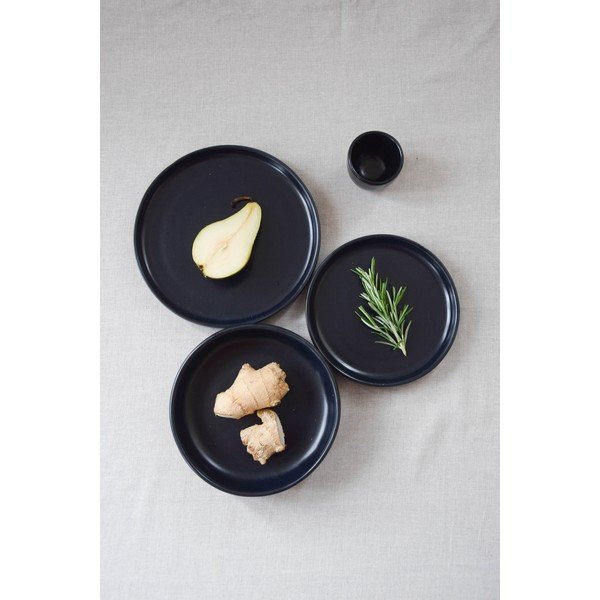 Velik krožnik ÅOOMI Luna iz črne kamenine, ø 27,5 cm-image-4