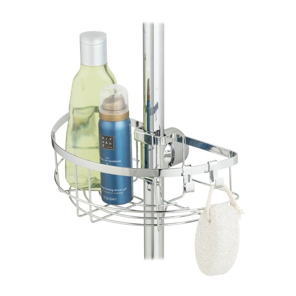 Kopalniška polica iz nerjavečega jekla v srebrni barvi z namestitvijo brez vrtanja Floresta – Wenko-image-4