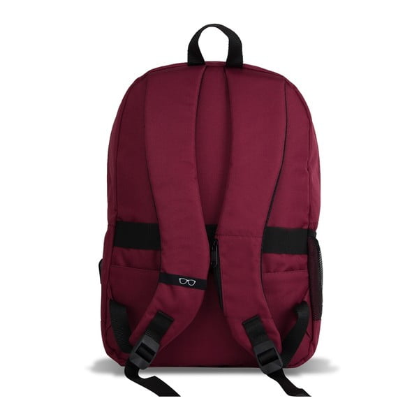 Temno vinsko rdeč nahrbtnik z USB priključkom My Valice SPECTA Smart Bag-image-4