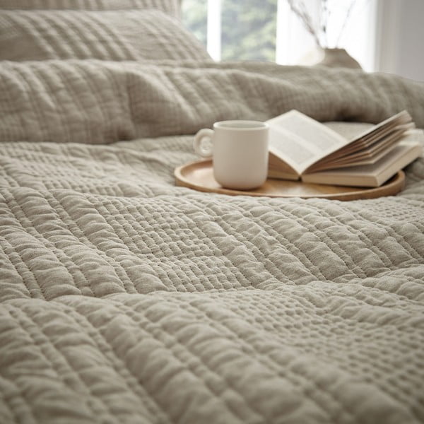 Bež podaljšana posteljnina za zakonsko posteljo 230x220 cm Tamba Stripe – Pineapple Elephant-image-3