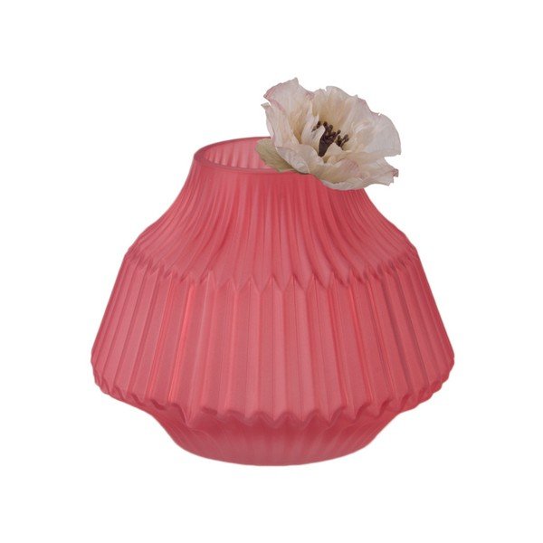 Roza steklena vaza PT LIVING, ø 16 cm-image-1