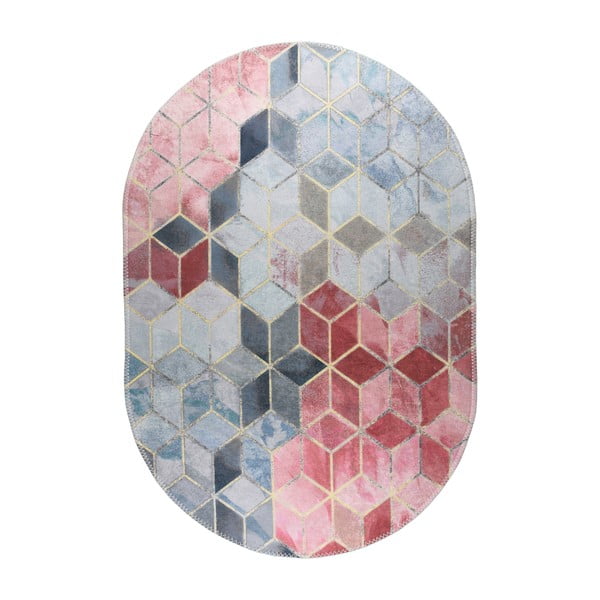 Rožnata/svetlo siva pralna preproga 120x180 cm – Vitaus