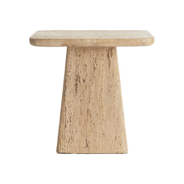 Stranska mizica s kamnito mizno ploščo 45x45 cm Kepami – Light & Living