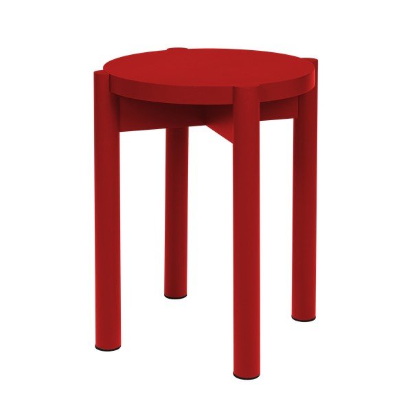 Rdeč stolček iz masivne bukve Hopp – noo.ma