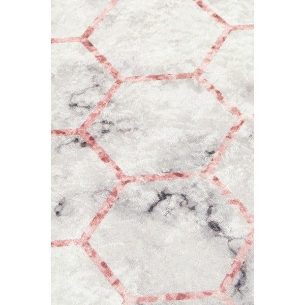 Belo-siva kopalniška preproga 60x40 cm Honeycomb - Foutastic-image-3