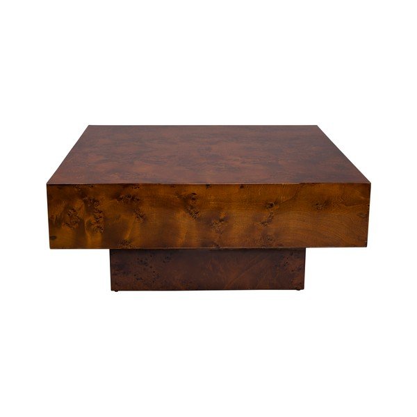 Klubska mizica v orehovem dekorju v temni naravni barvi 90x90 cm Quinn – Dutchbone