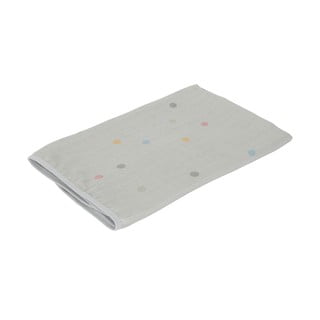 Siva muslinska otroška brisača Kindsgut Dots, 90 x 90 cm