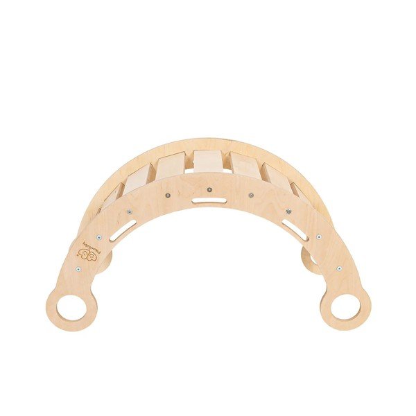 Gugalnica iz masivnega bora v naravni barvi 39x75x38 cm Montessori – Meowbaby-image-2