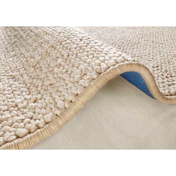Kremno bela okrogla preproga ø 133 cm Wolly – BT Carpet-image-3