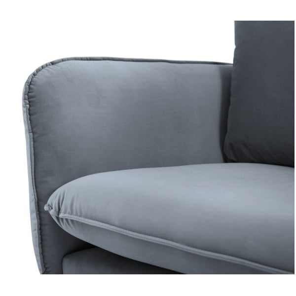 Siv žameten kavč Cosmopolitan Design Vienna, 200 cm-image-4