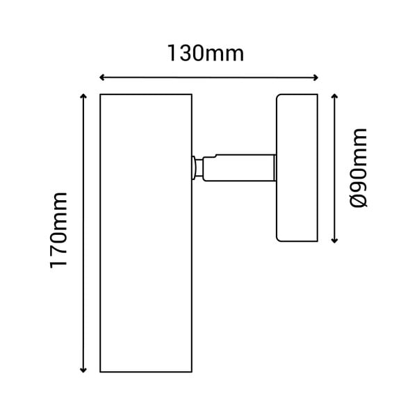 Črna stenska svetilka SULION Milan, višina 17 cm-image-4