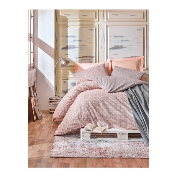 Komplet bombažnega posteljnega perila za zakonsko posteljo z rjuho Foggia, 200 x 220 cm