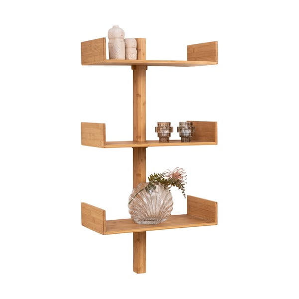 Večnivojska bambusova polica v naravni barvi 50 cm Villa – House Nordic-image-2