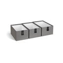 Sive kartonaste škatle za shranjevanje v kompletu 3 ks 20,5x29,5x14,5 cm Aston Paper Laminate – Bigso