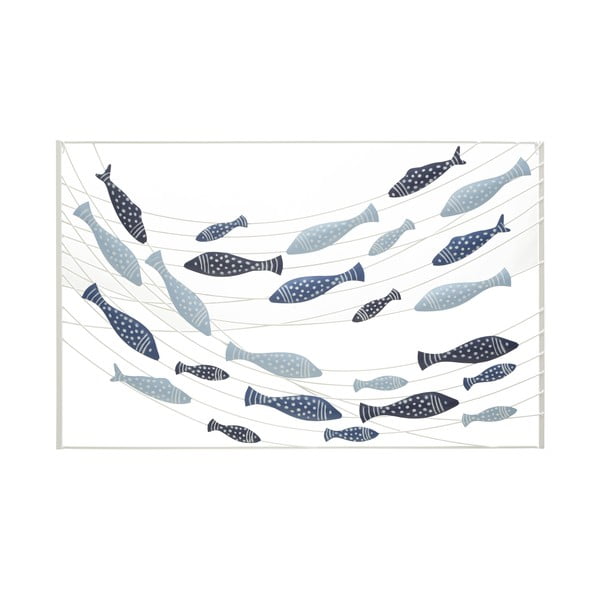 Kovinska stenska dekoracija 96,5x61 cm Pesci – Mauro Ferretti
