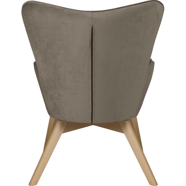 Svetlo rjav žameten fotelj Niko – Ropez-image-4