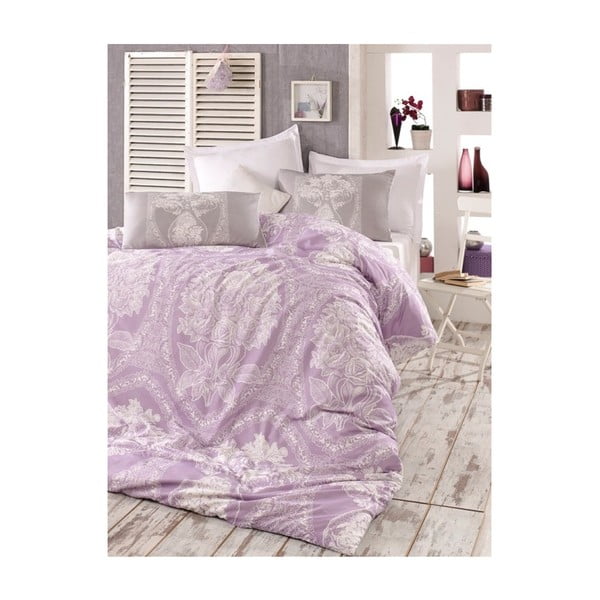 Vijolična posteljnina za zakonsko posteljo Lili, 200 x 220 cm
