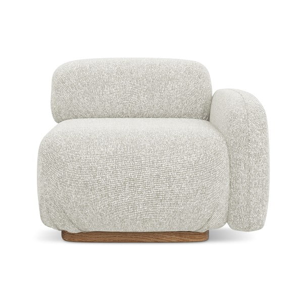 Kremno bel modul za sedežno garnituro (desni kot) Ailani – Makamii