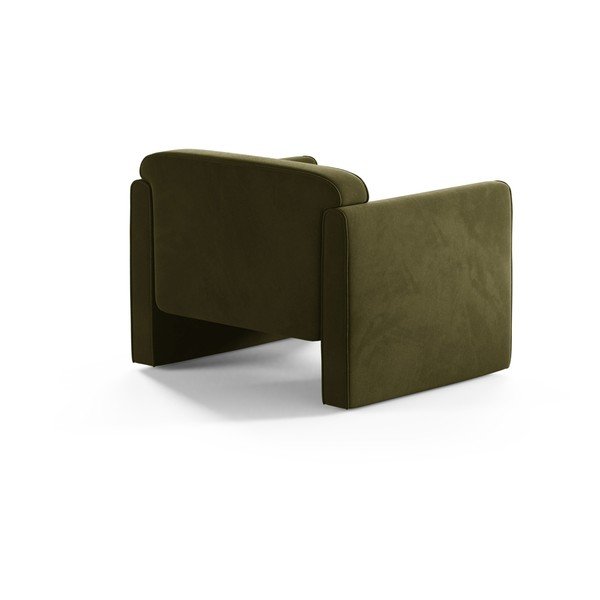 Zelen žameten fotelj Abby – Micadoni -image-2