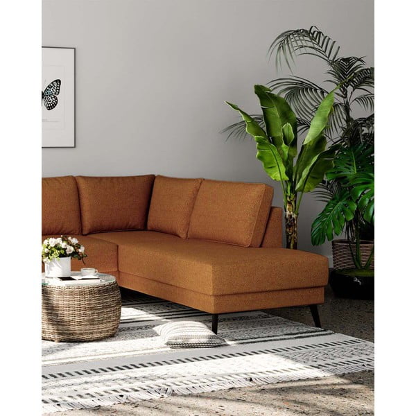 Oranžna kotna sedežna garnitura (desni kot) Fynn – Ghado-image-4