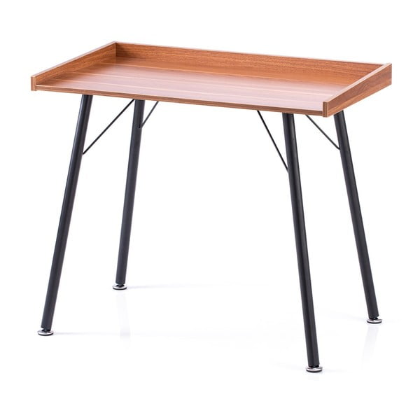 Pisalna miza z mizno ploščo v orehovem dekorju 50x90 cm Fey – Homede
