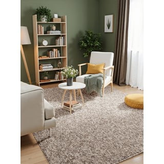 Siva pralna preproga 160x230 cm Rocco Taupe – Elle Decoration