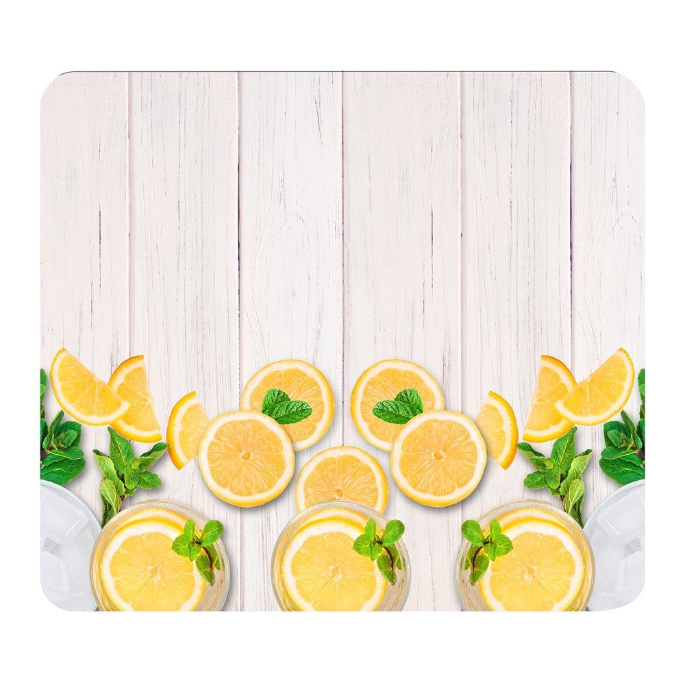 Stenska zaščitna plošča za štedilnik iz kaljenega stekla 50x56 cm Lemons