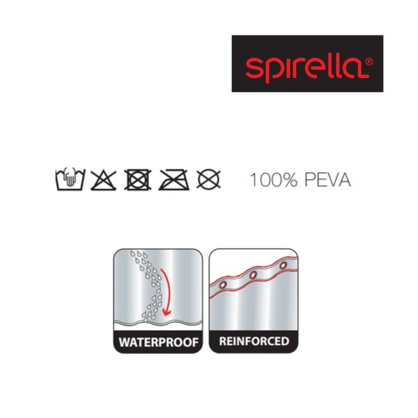 Zavesa za tuš 180x200 cm Kuapa – Spirella-image-1