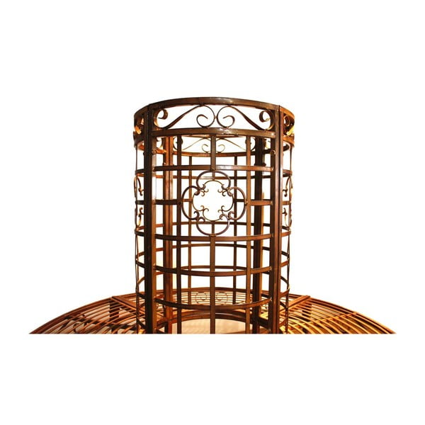 Črno-rjava kovinska vrtna klop Larissa – Garden Pleasure-image-2