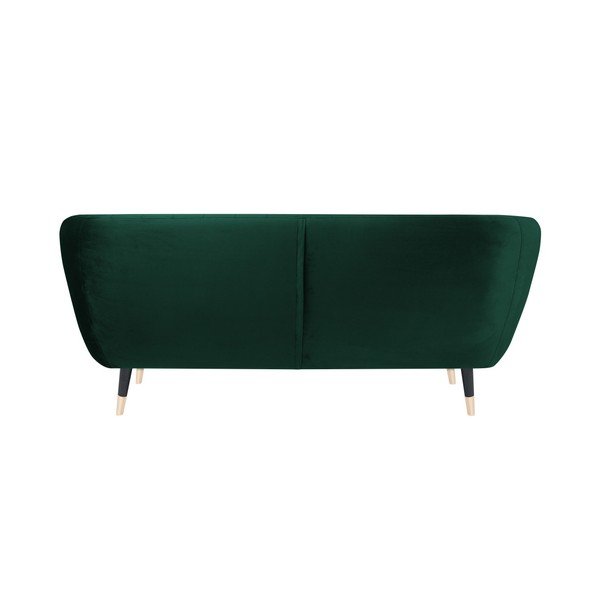 Zelena zofa s črnimi nogami Mazzini Sofas Benito, 158 cm-image-4