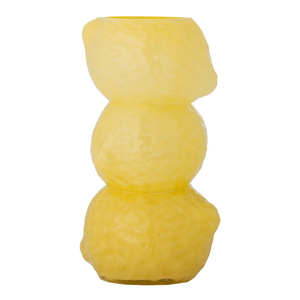 Rumena steklena vaza (višina 27 cm) Limone